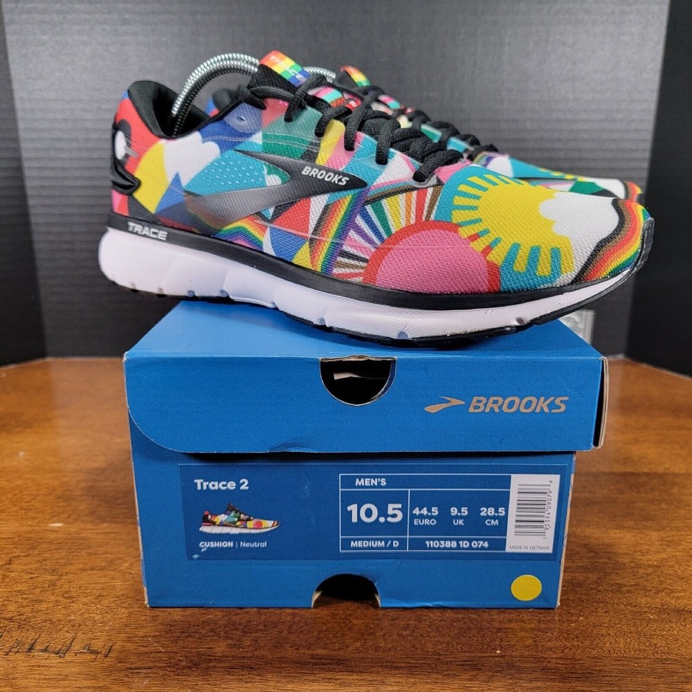 Brooks Trace 2 Road Running Shoes Blk/Multicolor Men's Size 10.5 Limited Edition